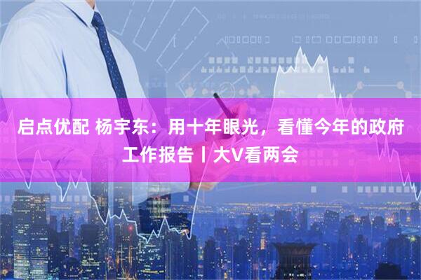 启点优配 杨宇东：用十年眼光，看懂今年的政府工作报告丨大V看两会