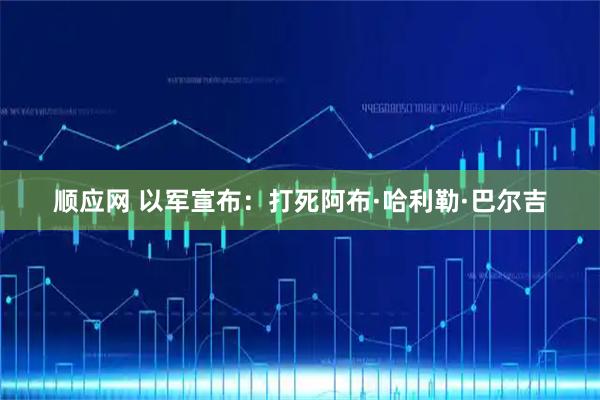 顺应网 以军宣布：打死阿布·哈利勒·巴尔吉