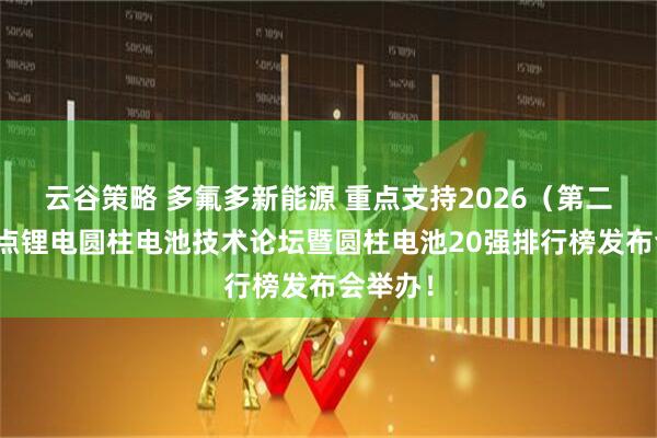 云谷策略 多氟多新能源 重点支持2026（第二届）起点锂电圆柱电池技术论坛暨圆柱电池20强排行榜发布会举办！