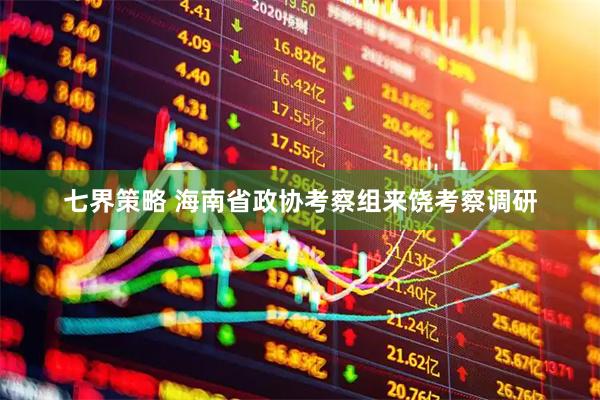 七界策略 海南省政协考察组来饶考察调研