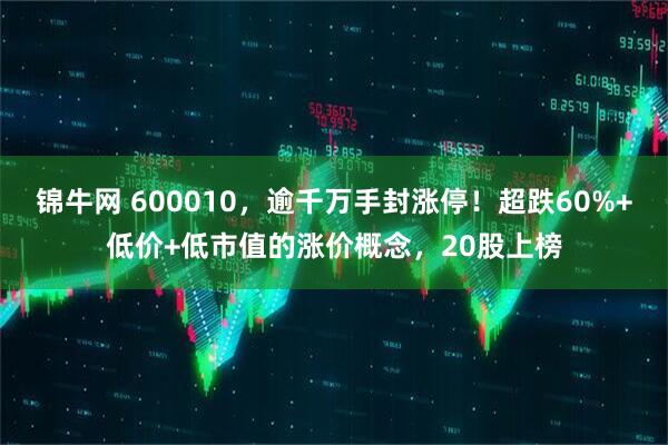 锦牛网 600010，逾千万手封涨停！超跌60%+低价+低市值的涨价概念，20股上榜