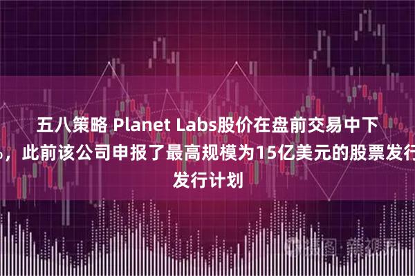 五八策略 Planet Labs股价在盘前交易中下跌5%，此前该公司申报了最高规模为15亿美元的股票发行计划