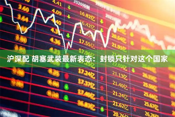 沪深配 胡塞武装最新表态：封锁只针对这个国家